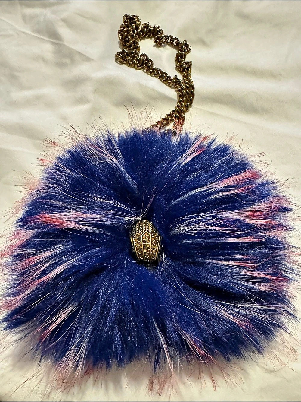 Kurt Geiger Feather Mini Crossbody Bag in Blue & Pink NWT